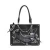 Labyrinth Schmetterling Spinnennetz Buchstabenkette Handtaschen DIY Transparente Ita Tasche Y2K Lolita Gothic Tragetasche Vintage Mode Umhängetasche