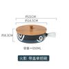 650ml Art Ceramic Dish Handle Round Soup Noodle Kitchen Dessert Tableware