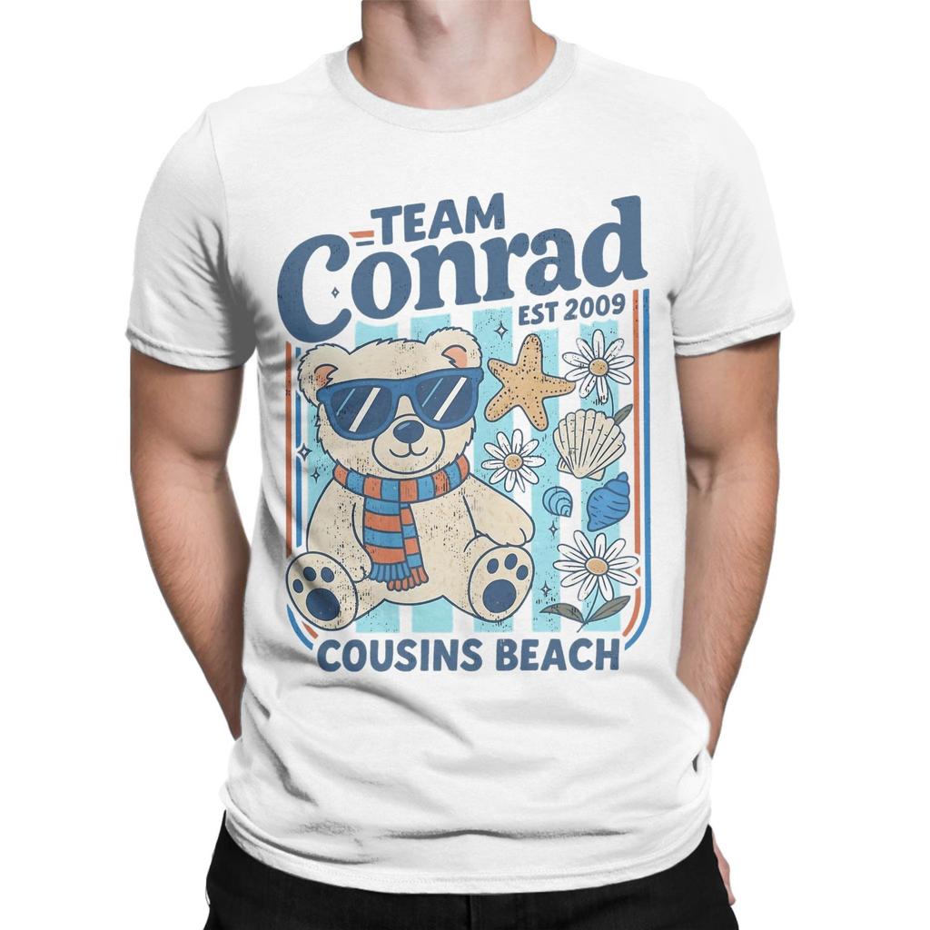 Team Conrad Cousins Beach  The Summer I Turned Pretty 100 Cotton T Shirt For Men Summer TShirts O Neck Tees Plus Size Tops