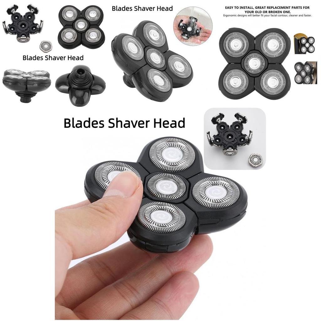 Intelligent Floating Shaver Head With 5 Blades Detachable And Washable Shaving Razor Replacement