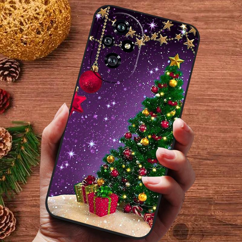 Christmas Silicone Soft Case for Honor 200 Pro 200 Lite 5G 90 Smart X5B Plus Cover Bumper for Honor X6B X6A Cute Bumper Funda