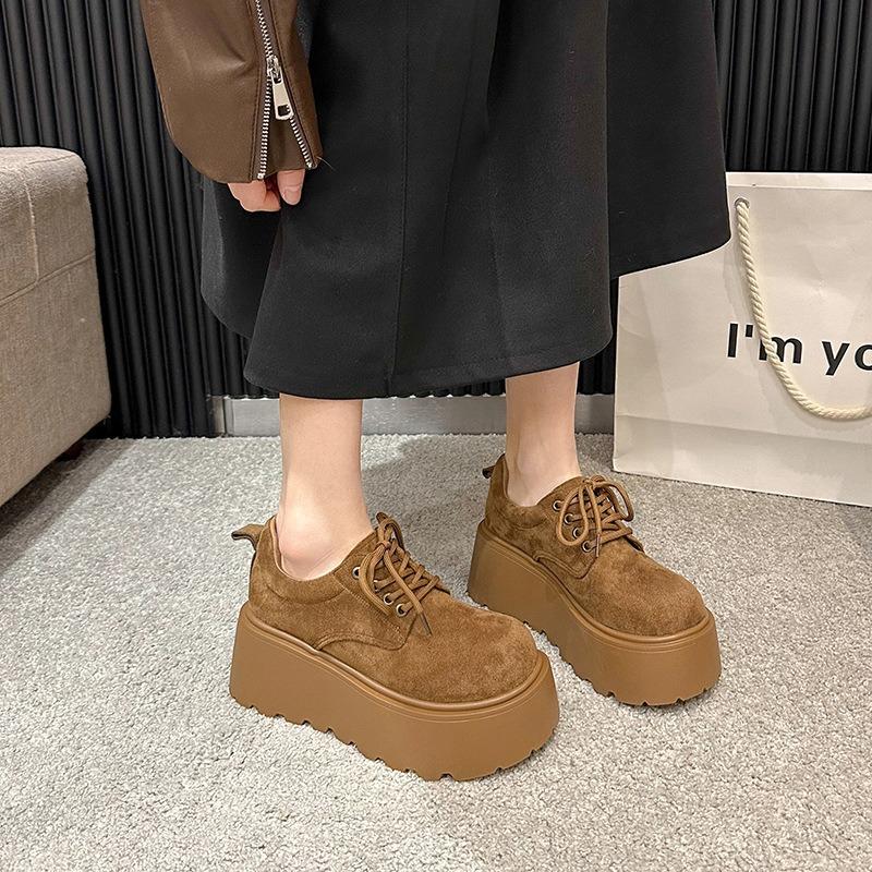 Spring new strappy deep mouth small muffin shoes thick sole height increase women