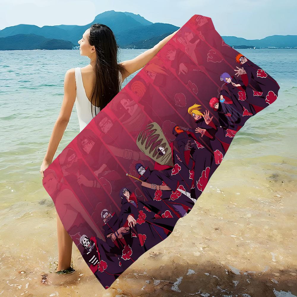 A-Akatsuki Anime Microfiber Beach Towel Absorbent Quick Dry Soft Yoga Swimming Resort Mountain Climbing Towel