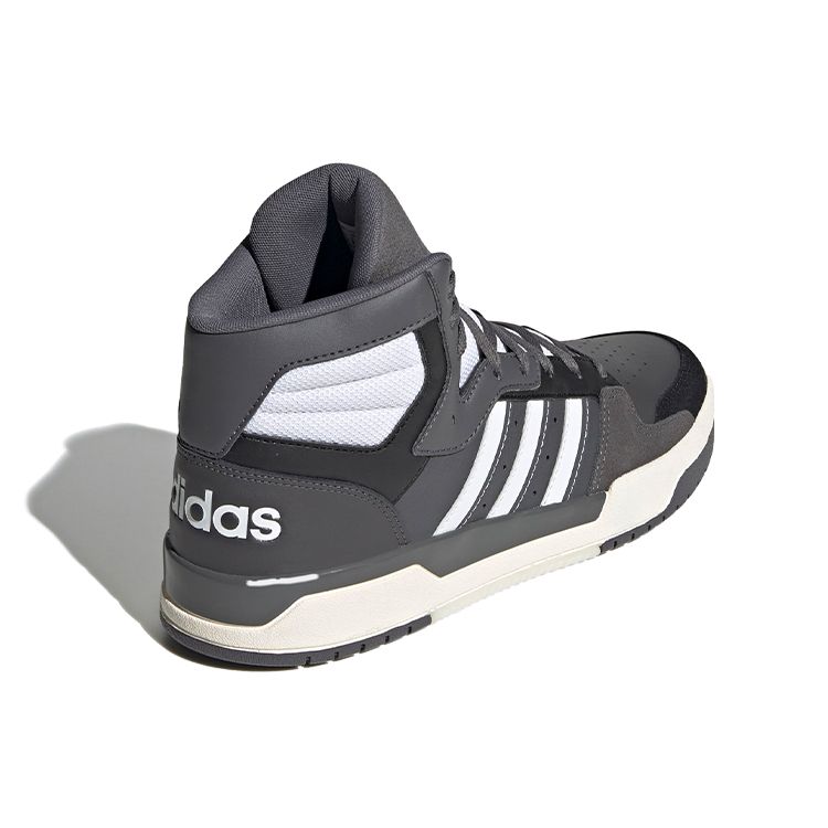 Adidas Neo Entrap Mid Leather Basketball Style High-Top Sneakers Men Sneakers Gray White FW3453