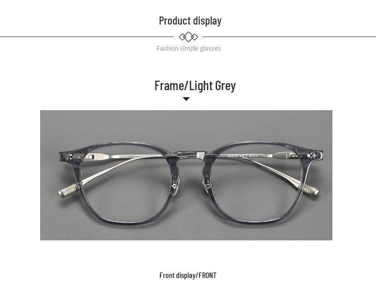 Vintage Ultralight Pure Titanium Full-Rim Eyeglass Frame, Unisex & Stylish, Comfortably Fits Prescription Lenses for Myopia.