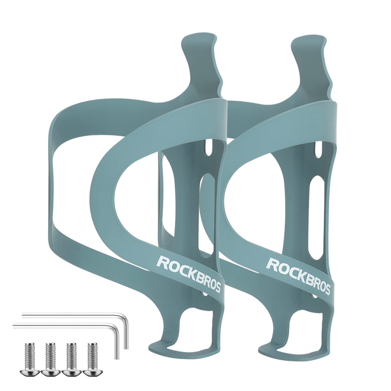 

ROCKBROS Bicycle Bottle Aluminum Alloy with Rubberized Road Bike Bottle Includes Installation Blue of Cage/Drink Holder, Surface, Holder, Lightweight,