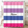 Customizable Bathroom Shower Curtain With Lgbt Pride Flag For Gender Fluid Individuals Name, 72'' X 72'', Pink Purp