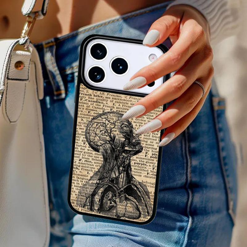 Medical Human Organs Brain Phone Case For iPhone 17 Air 14 15 13 12 Max Cover For Apple 16e 11 Pro Max Plus Coque