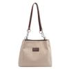 Large Capacity Versatile Canvas Tote Bag For Women Stylish Commuter Shoulder Bag In Brown And Black