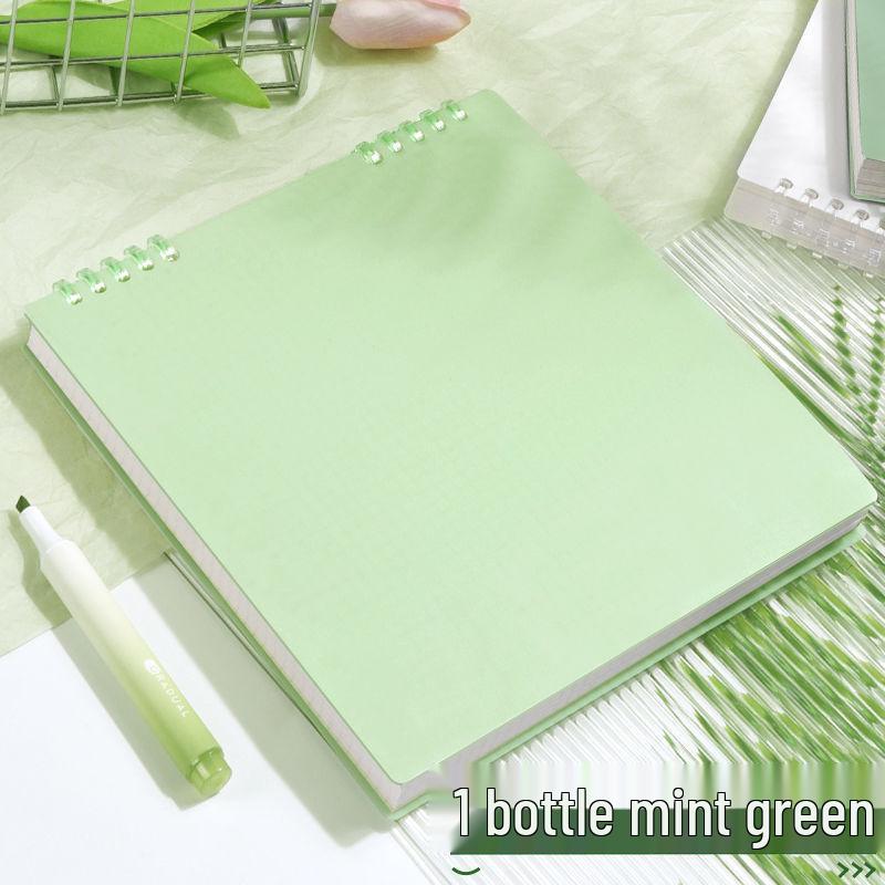 Retro Square Grid Flip-Open Loose-Leaf Student Notepad