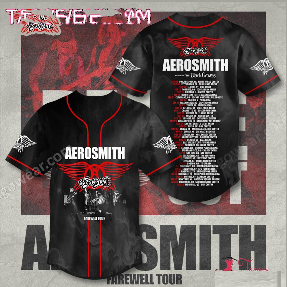 NEW Aerosmith band farewell tour BASEBALL SHIRT All sizes S to 6Xl 1F2570 Unisex T-Shirt S