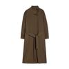 Spring and Summer Simple Big-name Medium and Long Heavy Industry Stand-up Collar Silhouette Trench Coat Loose Temperament Cotton Coat 15887