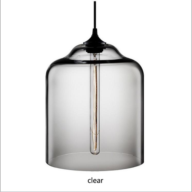 7 color Industrial Colourful glass ball led Pendant Lamps modern e27 lights restaurant living room