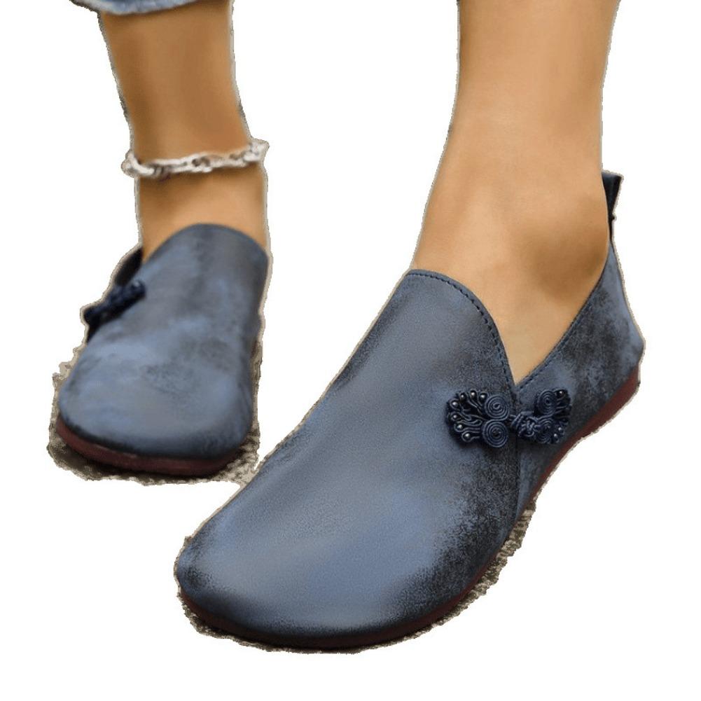 Fashion Women's Fashionable Flower Flat Shoes Large Toe Retro Literary Mule Shoes Flat Comfortable Women's Shoes Female Zapatos De Mujer