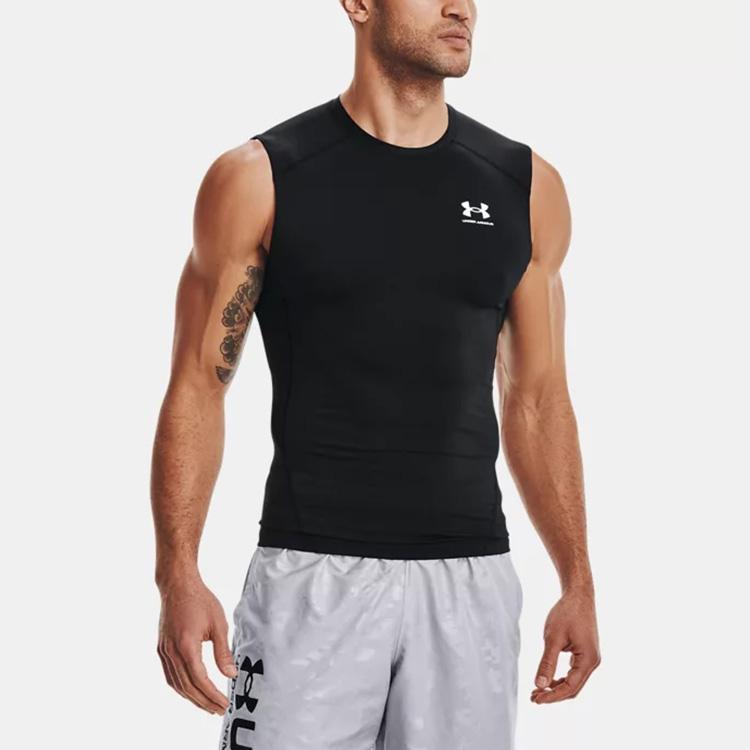 Under Armour Casual Sports Breathable Sleeveless Fitness Tank Top Men Tops Black 1361522-001