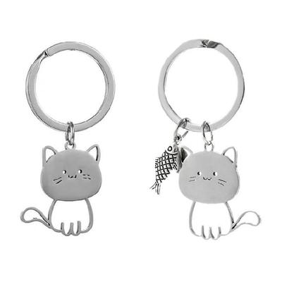 Exquisite Cats Decorations Bag Pendant Key Hanging Ornament Stainless Steel Bag Charm for Various Styles Combinations