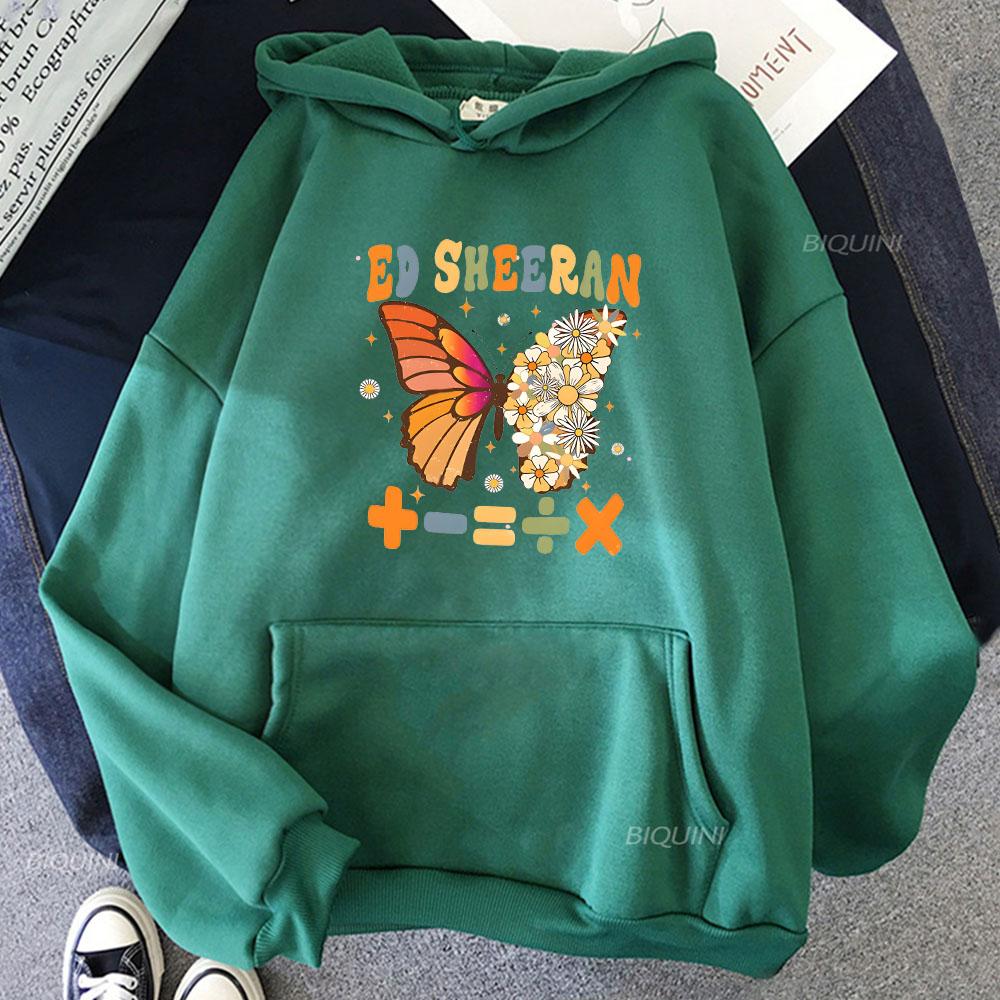 Ed Sheeran 2023 Tour Hoodie Mode Ästhetik Sweatshirt Lässige Streetwear für Männer/Frauen Kleidung Winter Fleece Rundhals Pullover