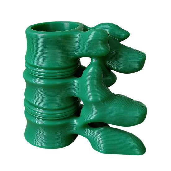 Porte-stylo Colonne Vertébrale Imprimé en 3D, Organisateur de Bureau Style Sombre, Support de Rangement pour Stylos Design Vertèbres Anatomiques pour Accessoires de Bureau Gothiques