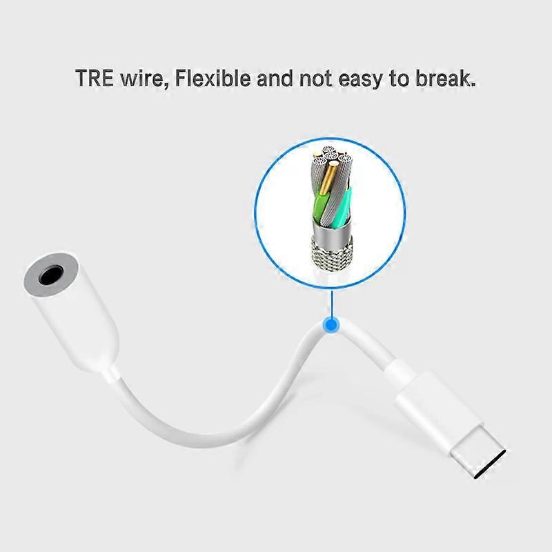 USB C To 3 5 MM Jack Aux Adapter Type-C 3 5 Jack Audio Cable Phone Accessories Cabo Adaptador USB Tipo C USB C Adapter HeadPhone less