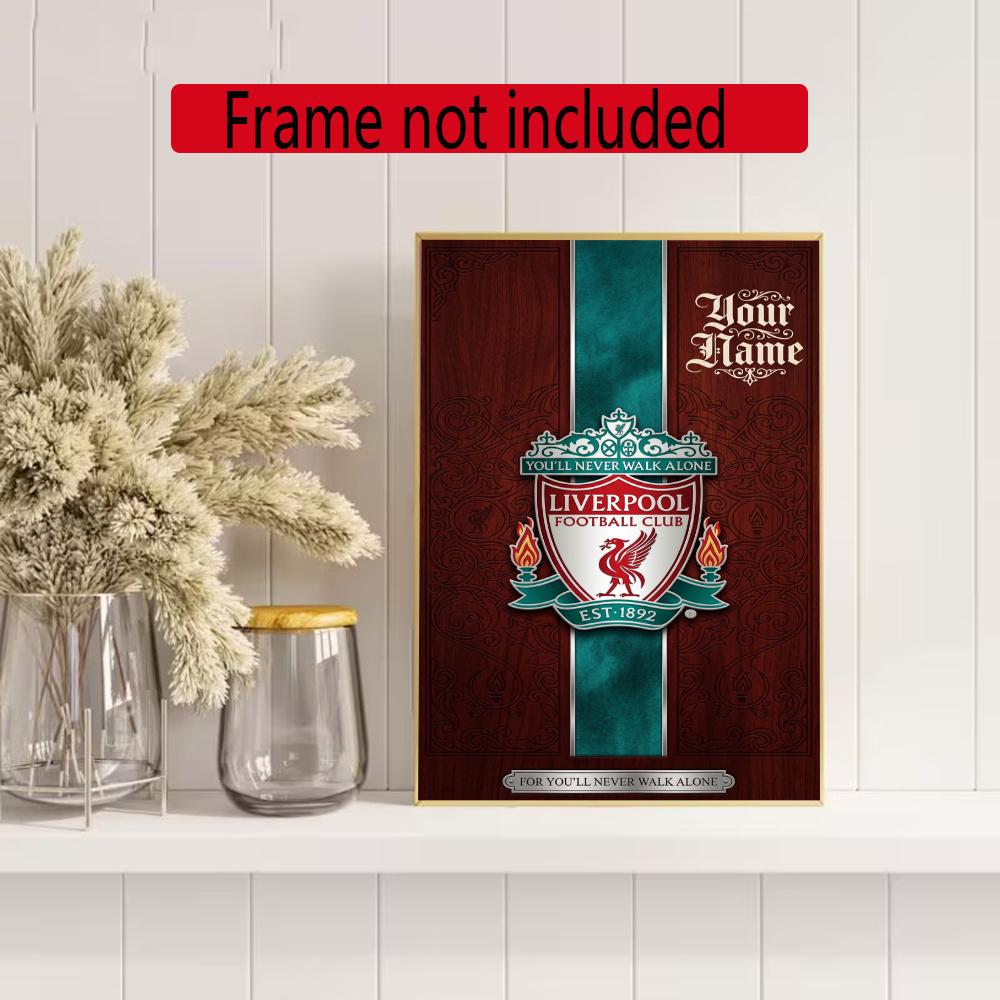 Liverpool Fc Customize Your Name Diamond Painting Round Diamond Diy Frameless Holiday Artwork Suitable For Home Office Wall Decoration