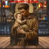 Vintage St Anthony Metal Wall Sign X Inch Tin Sign for Living Room Bar Cafe Home Decor