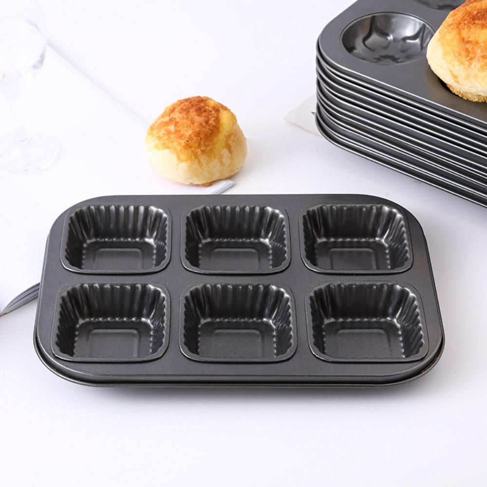 Carbon Steel Brownie Cake Pan Non-stick Bread Mold Muffin Cake Baking Tray  Hamburger