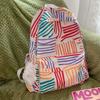 Large Capacity Laptop School Bag Oxford Ins Shoulder Bag Daypack College Stripe Backpack  Travel