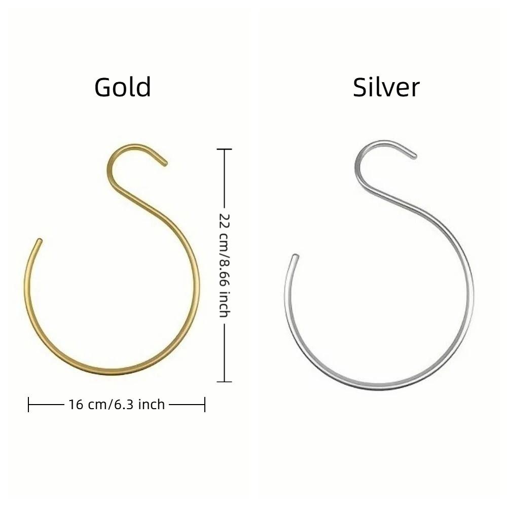 2PCS Aluminum Zinc Zinc Alloy Scarf Bag Hook Space-Saving Closet Organizer Hooks Clothing Hanging