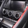 Black Carbon Fiber Center Control AC Panel Trim For Jaguar F-TYPE 2013-