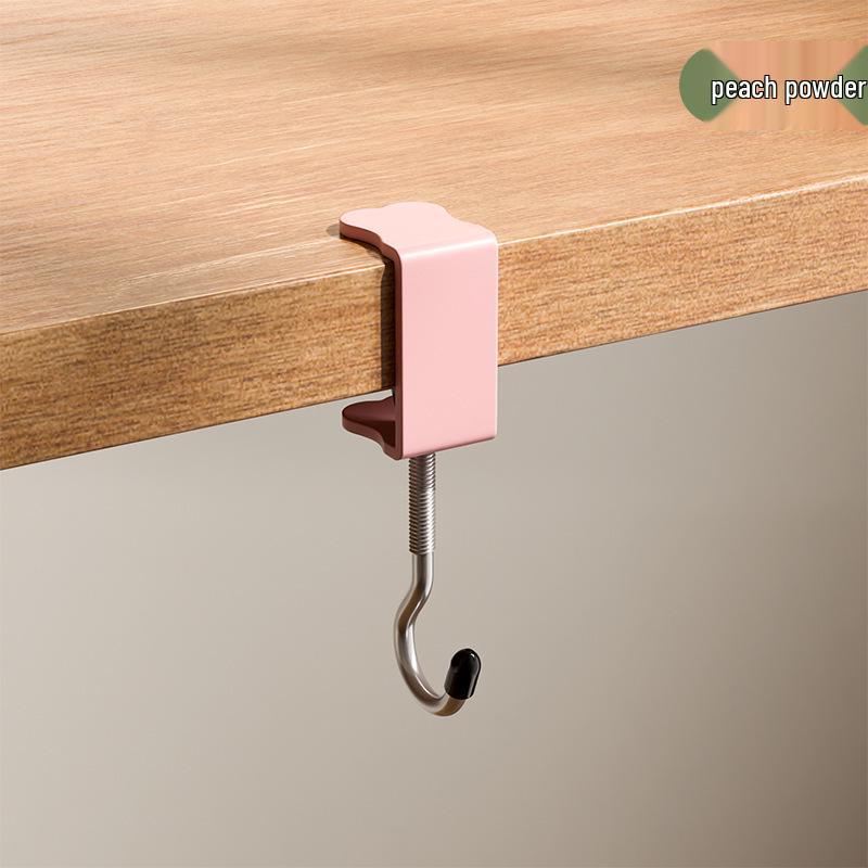 Removable No-Drill Backpack Hook for School Desk - Strong Load-Bearing розовый