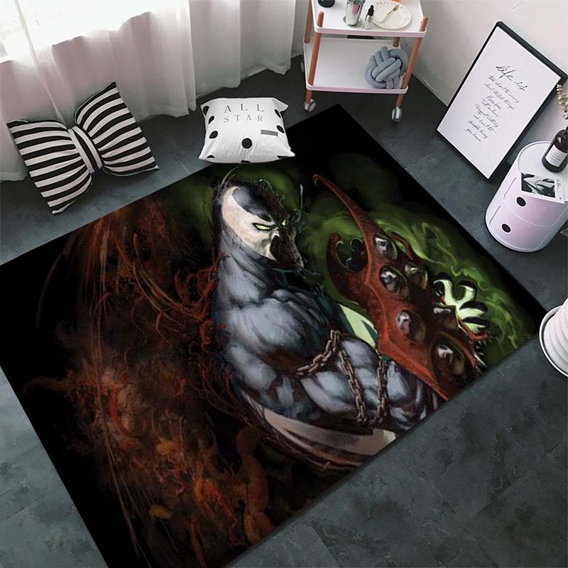 15 Size Spawn Movie Demon Pattern Carpet Rug for Bedroom Living Room Floor Rug Children Play Floor Mat Outdoor Rug Home Decor