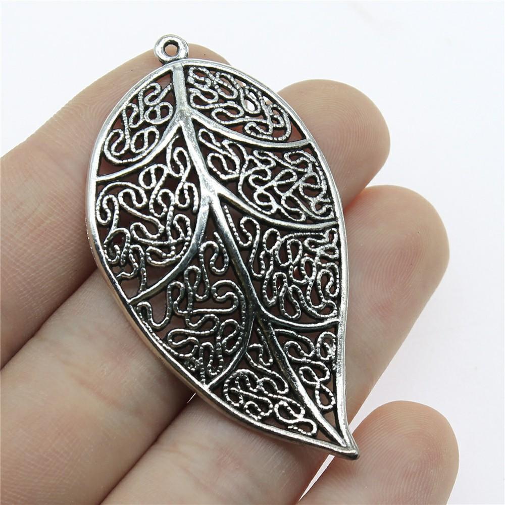 2pcs Charms Leaves Antique Silver Color Leaves Branch Charms Pendant Jewelry Leaves Charms For Jewelry Making
