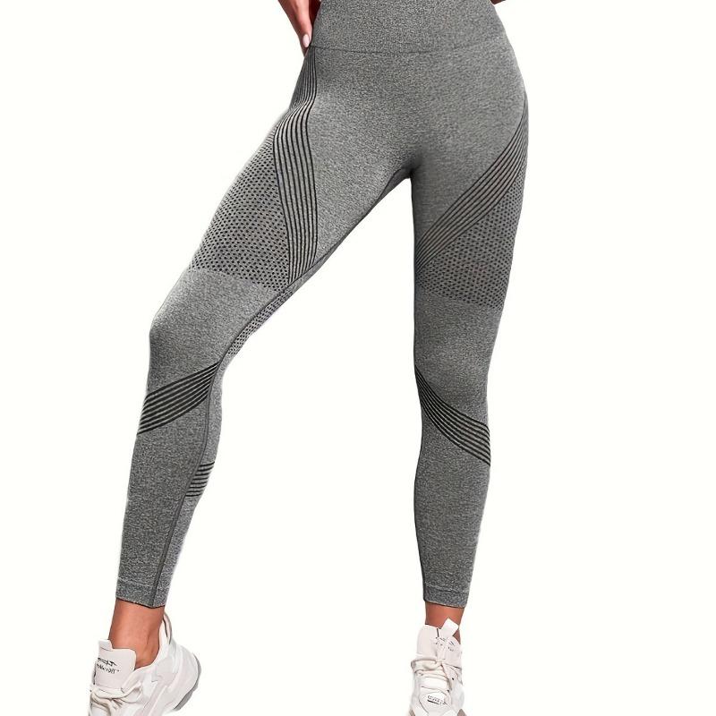 New Women's Sports Fitness Pants Seamless Hip Lift High Waist Belly Peach Pants Elastic Yoga Pants