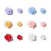 100Pcs/Set Nail Ornament Flower Shape Ice Penetration 3D Effect Resin Camellia Aurora White