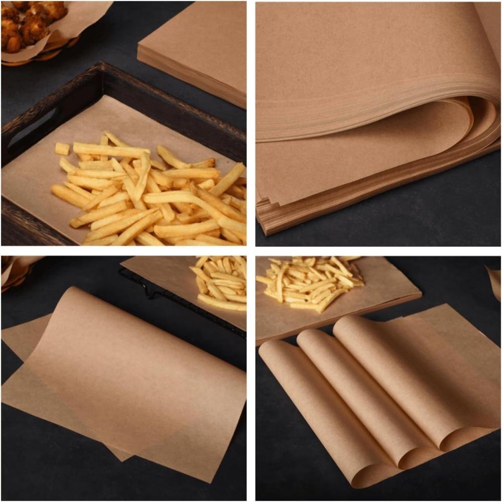 100Pcs Parchment Paper Baking Sheets Non-Stick Precut Baking Parchment Baking Paper Will Not Curl Burn Wax Paper