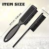 2pcs Barber Brush - Clipper Cleaner Brush for Men Women - Small Barbers Brush for Fades Clippers Hair (Black)