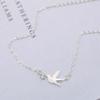 Cute Popular Creative Exquisite Fashion 925 Sterling Silver Jewelry Temperament Swallow Bird Crystal Pendant Necklaces XL077