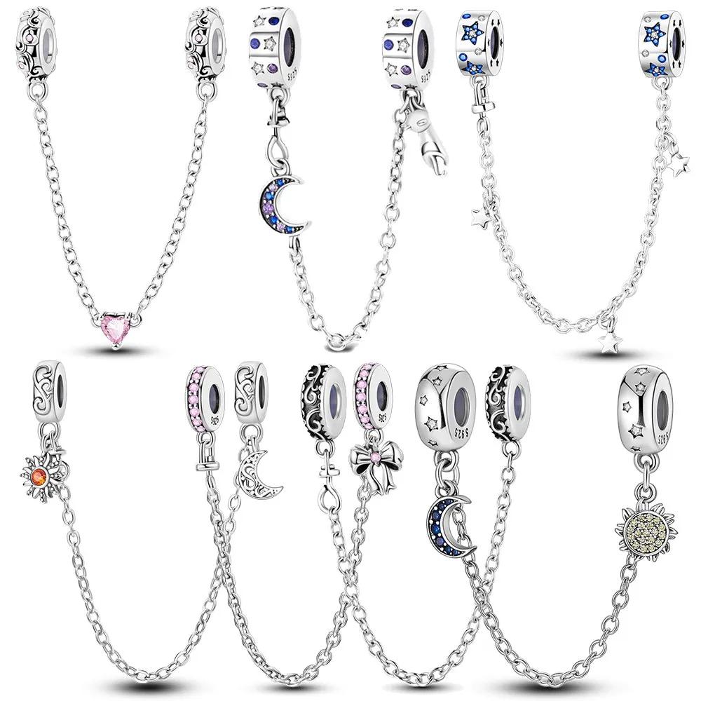 Copper Colors Original Love Spreads Safety Chain Pendant Fit Original Bracelet Diy Jewelry For Women Diy Ladies Party Gifts
