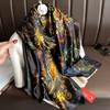 180*90Cm  New Style Autumn Winter Popular Flower Headcloth Women Fashion Silk Print Scarf Ladies Beach Shawl Foulard