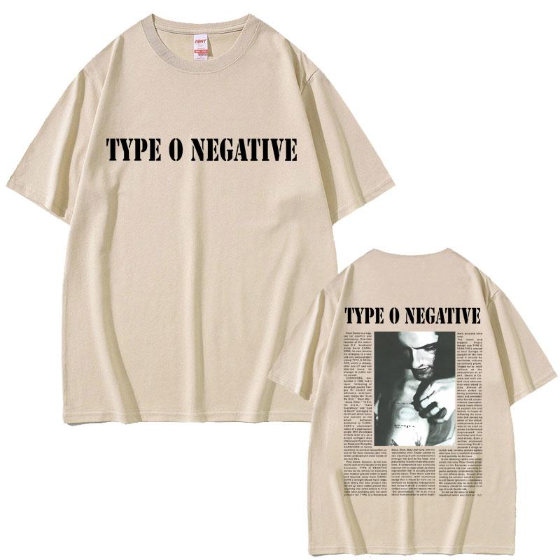 Rock Band Type O Negative Peter Steele T Shirts Unisex Women Vintage Metal Gothic Tshirt Male Casual Oversized Pure Cotton Tshirts