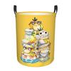 Custom P-Psyducks Laundry Hamper Large Storage Basket Duck Anime Girls Boys Toy Organizer