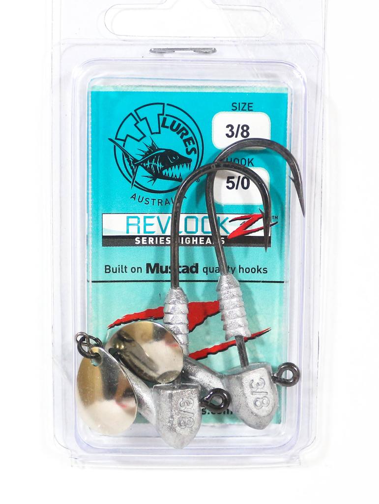 Tackle Tactics TT Revlockz Bladed Jig Head 3/8 oz 5/0 2/bal (9537)