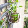 Fence Flower Pot Holder Metal Hanging Basket with Double Hook Over The Rail Potted Plant Holder for Railings Balcony Fence Terrace