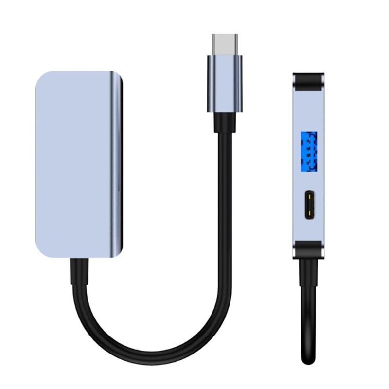 Multifunctional USB C Docking Station with HDTV 4K 60Hz Video Output Fast Speed USB3.0 Data and PD100W Charging