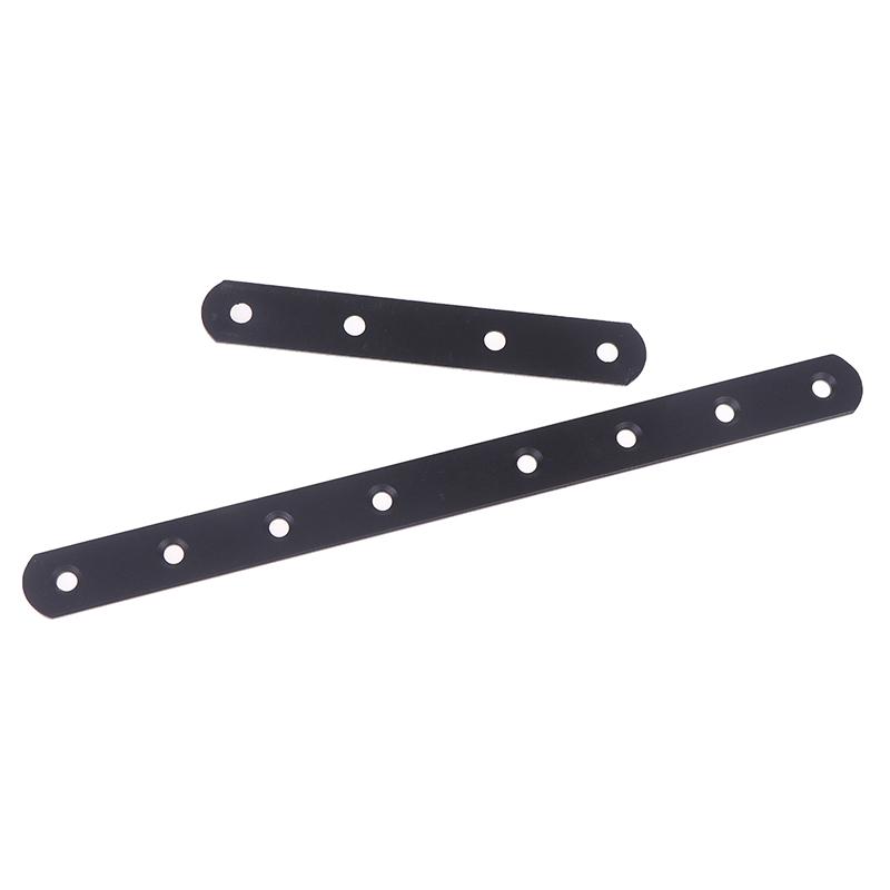 4pcs Stainless Steel Brace Flat Metal Brackets Straight Brackets Mending Repair Plate Fixing Joining For Furniture Corner