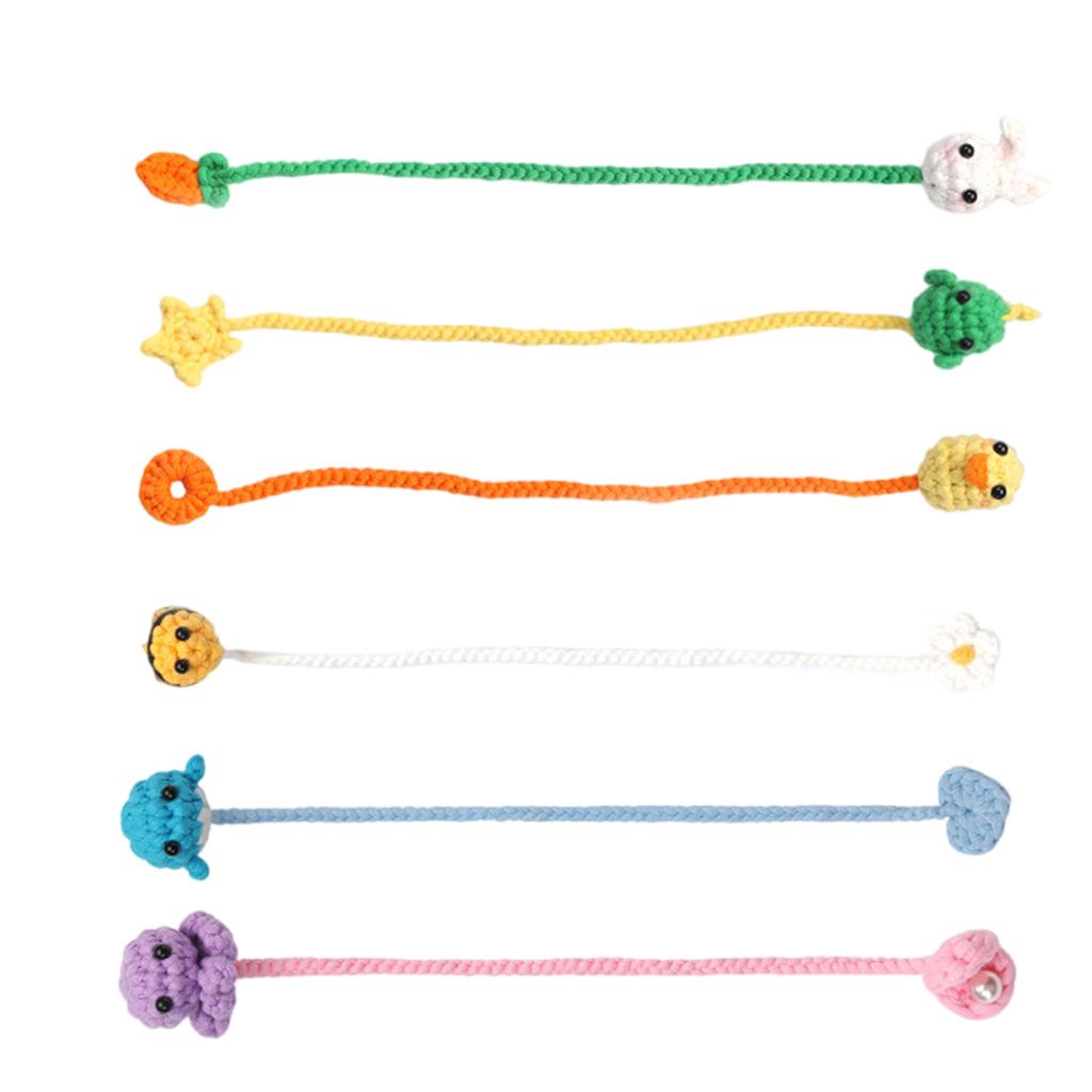 Crochet Animal Bookmarks Set with Crochet Hook Yarn Step-by-Step Instruction Handmade Crochet Flower Bookmarks Supplies