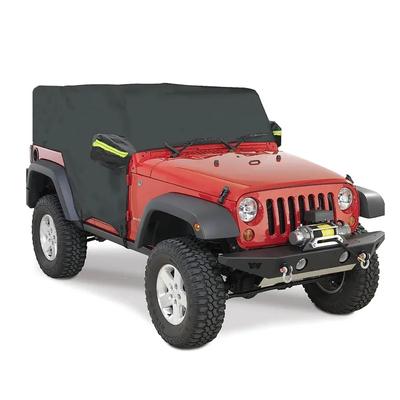 Półpokrowiec na samochód dla JEEP Wrangler TJ 2-drzwiowy/4-drzwiowy Wodoodporny Ochrona przed UV Osłona przeciwsłoneczna Ochrona przed kurzem Akcesoria zewnętrzne Czarny