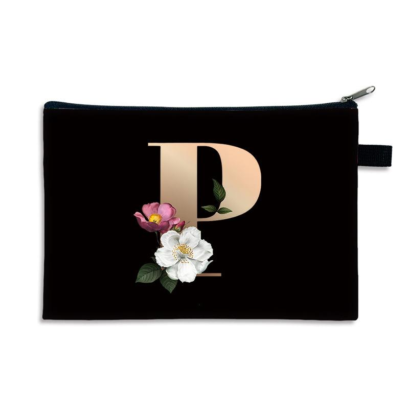 Kreativní potisk písmen malá taštička na drobné polyester zip malá taška multifunkční úložný prostor příruční peněženka