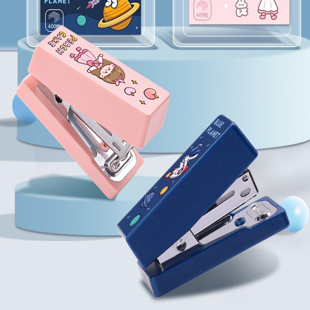 

2шт милый мультфильм степлер металлический маленький степлер для бумаги модные канцелярские принадлежности