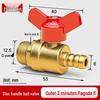 Heavy-Duty 1/2" Brass Ball Valve for Air and Water Pipes, Internal/External Thread